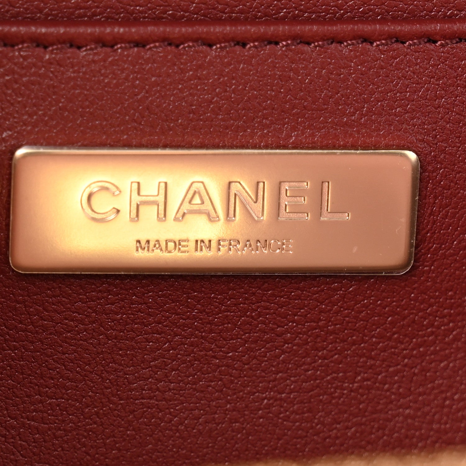 Chanel Lambskin Quilted Coco Click Bag Burgundy 6 of 10