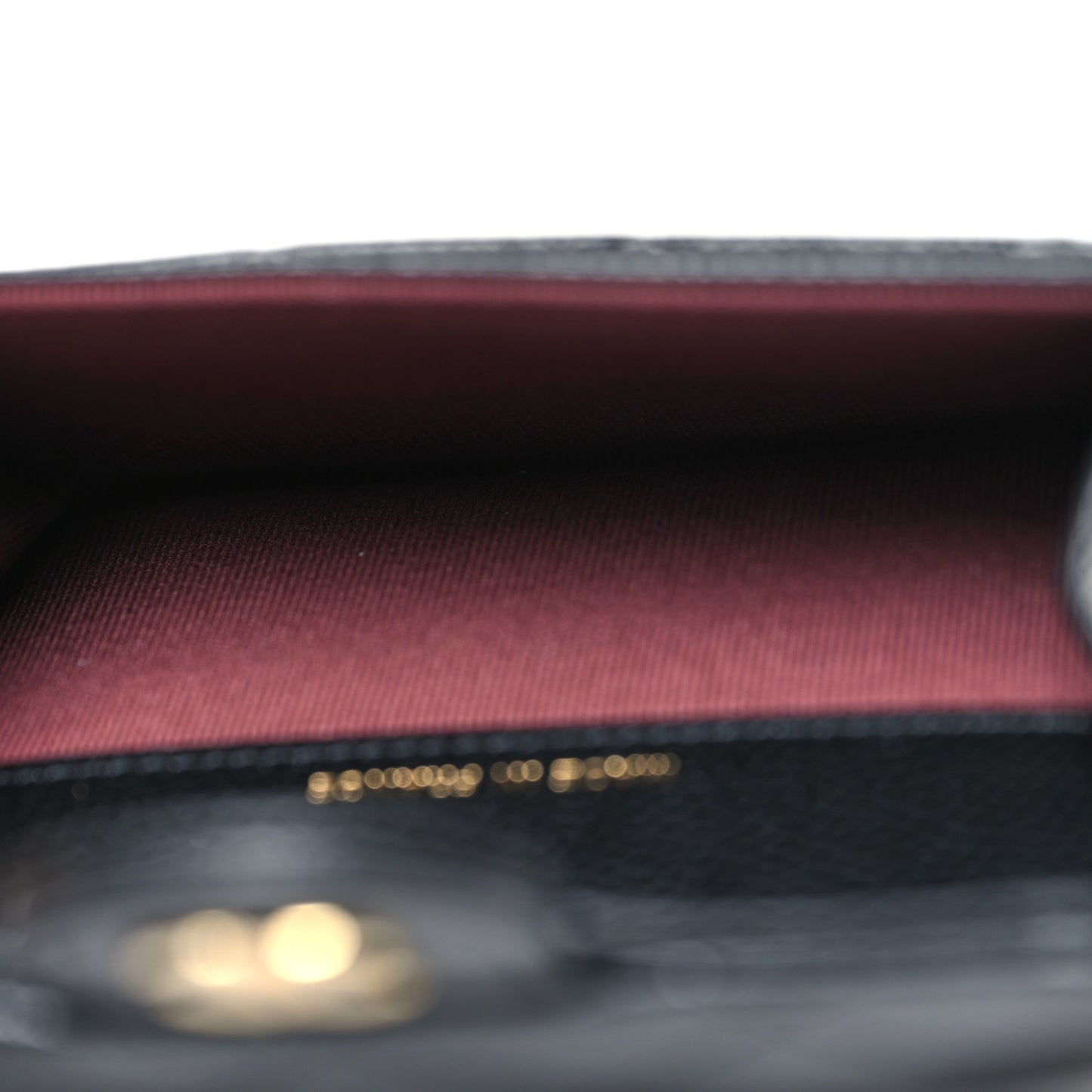 Caviar Quilted Flap Card Holder Black