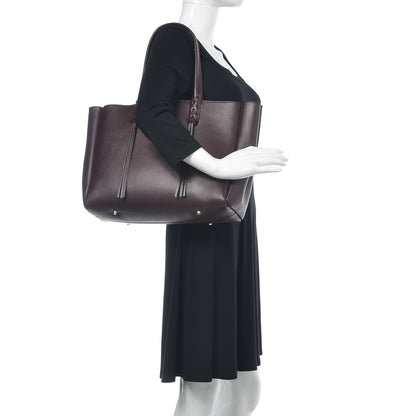 Lanvin Smooth Calfskin Small Fringe Shopper Tote Aubergine 2 of 14