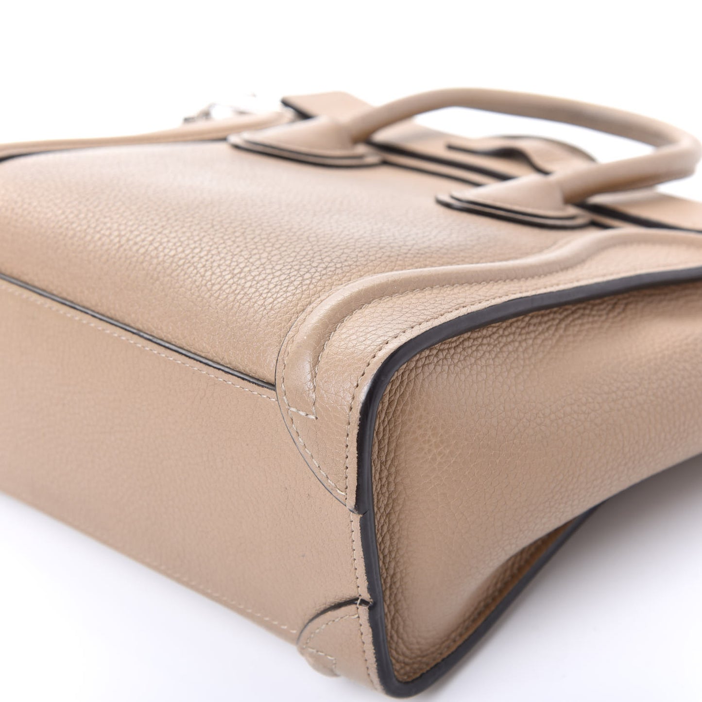 Drummed Calfskin Nano Luggage Dune
