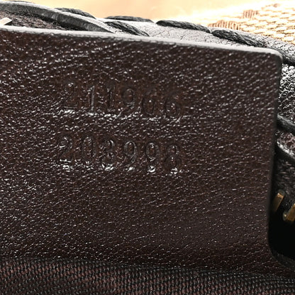 Gucci Monogram Medium Jockey Hobo Dark Brown 7 of 10