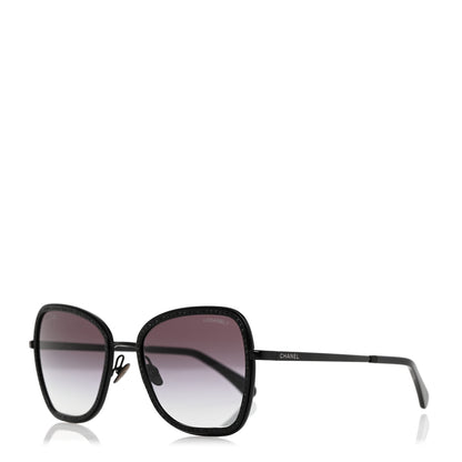 Chanel Square Frame Sequin Sunglasses 4277-B Black 1 of 8