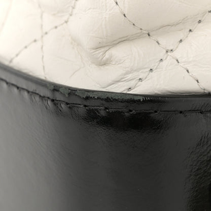 Chanel Aged Calfskin Quilted Gabrielle Backpack Black White 15 of 15
