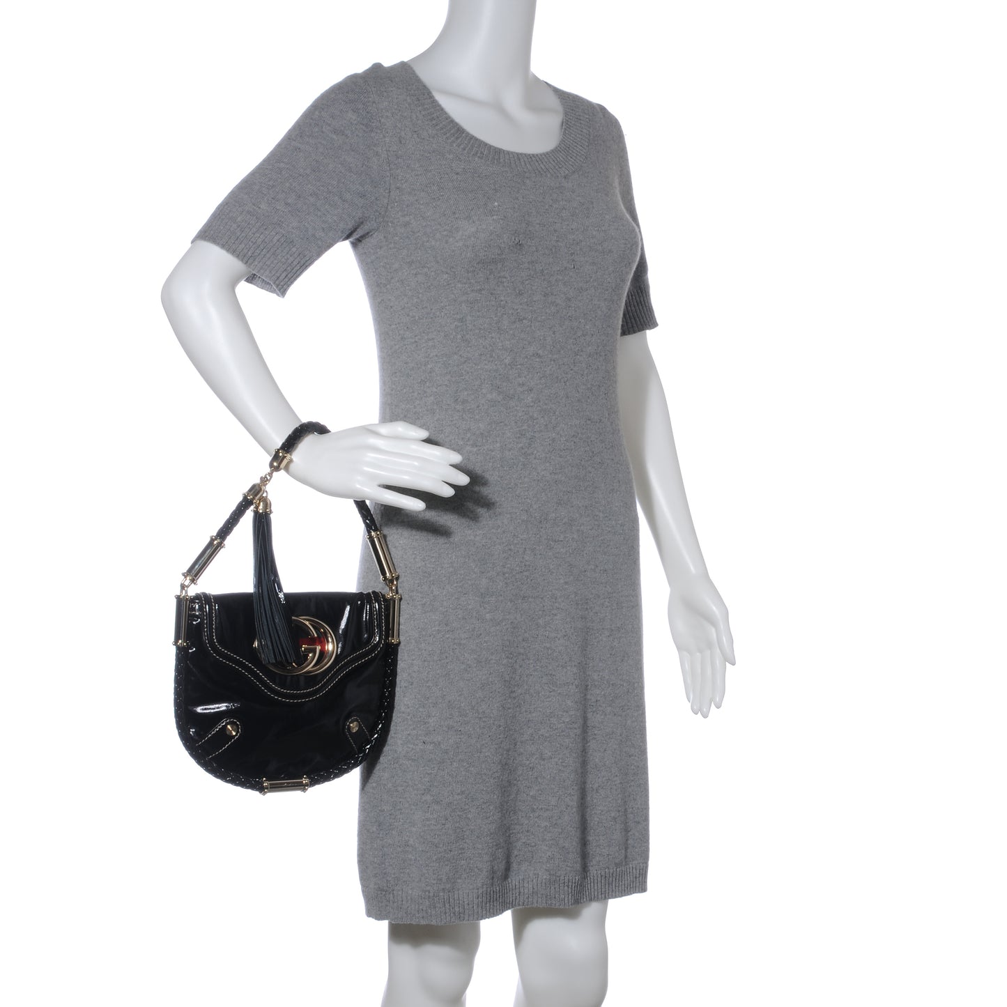 Dialux Small Britt Tassel Shoulder Bag Black