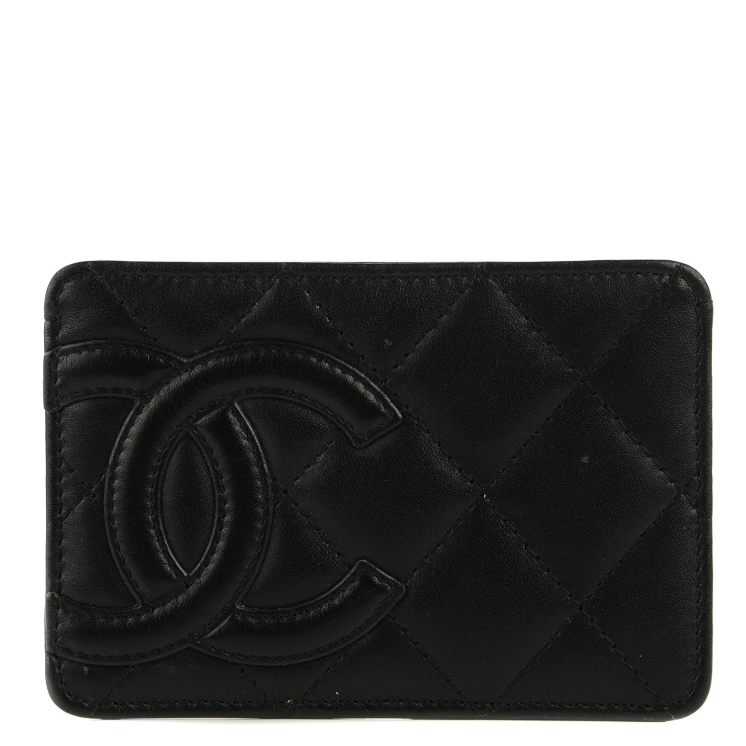 Chanel Calfskin Quilted Cambon Card Holder Black 1 of 7