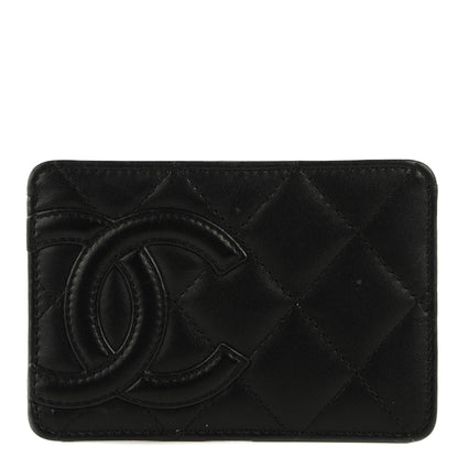 Chanel Calfskin Quilted Cambon Card Holder Black 1 of 7