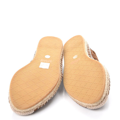 Gucci Suede Guccissima Pilar Espadrille Flats 38 Nut Brown 5 of 10