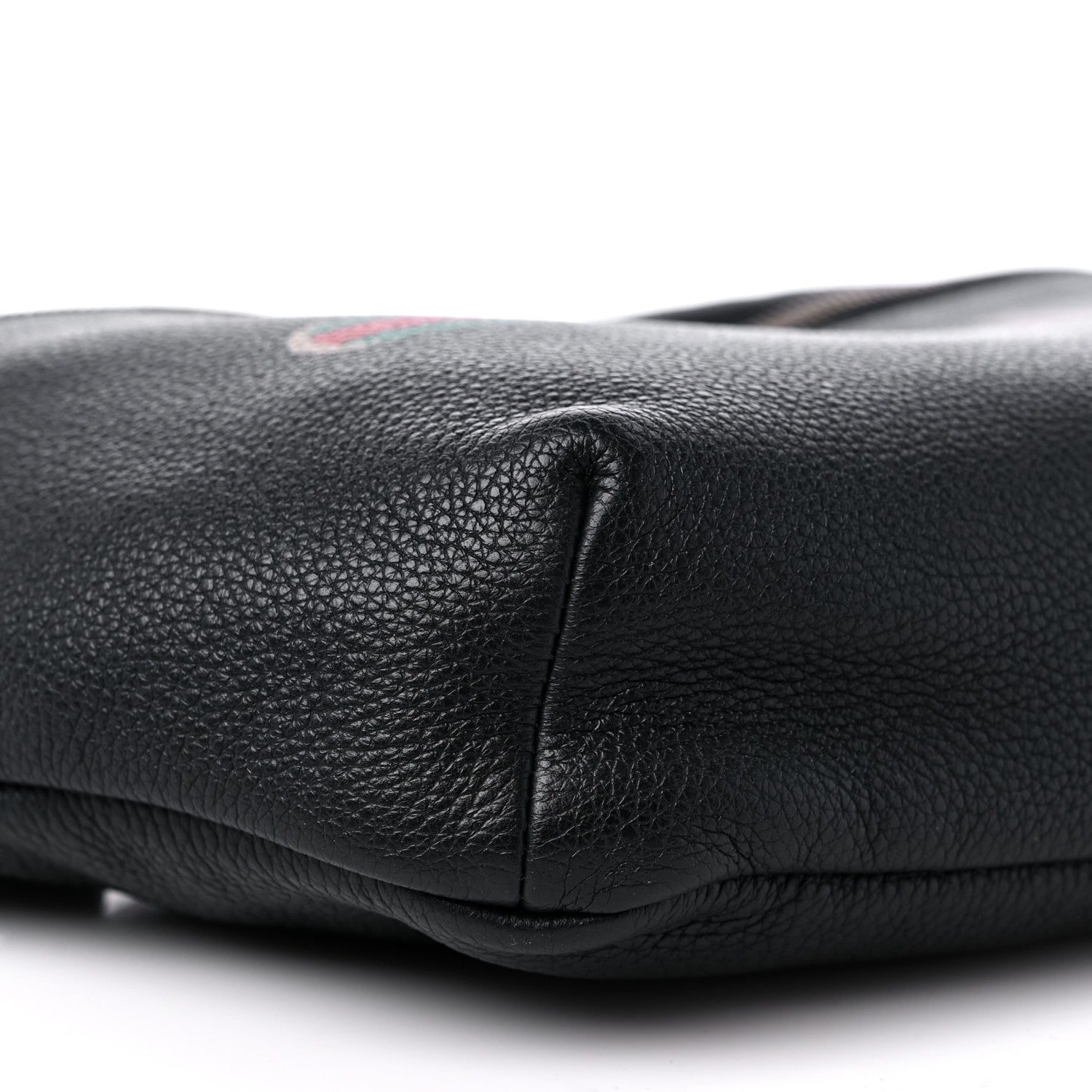 Gucci Grained Calfskin Logo Belt Bag Black 8 of 10