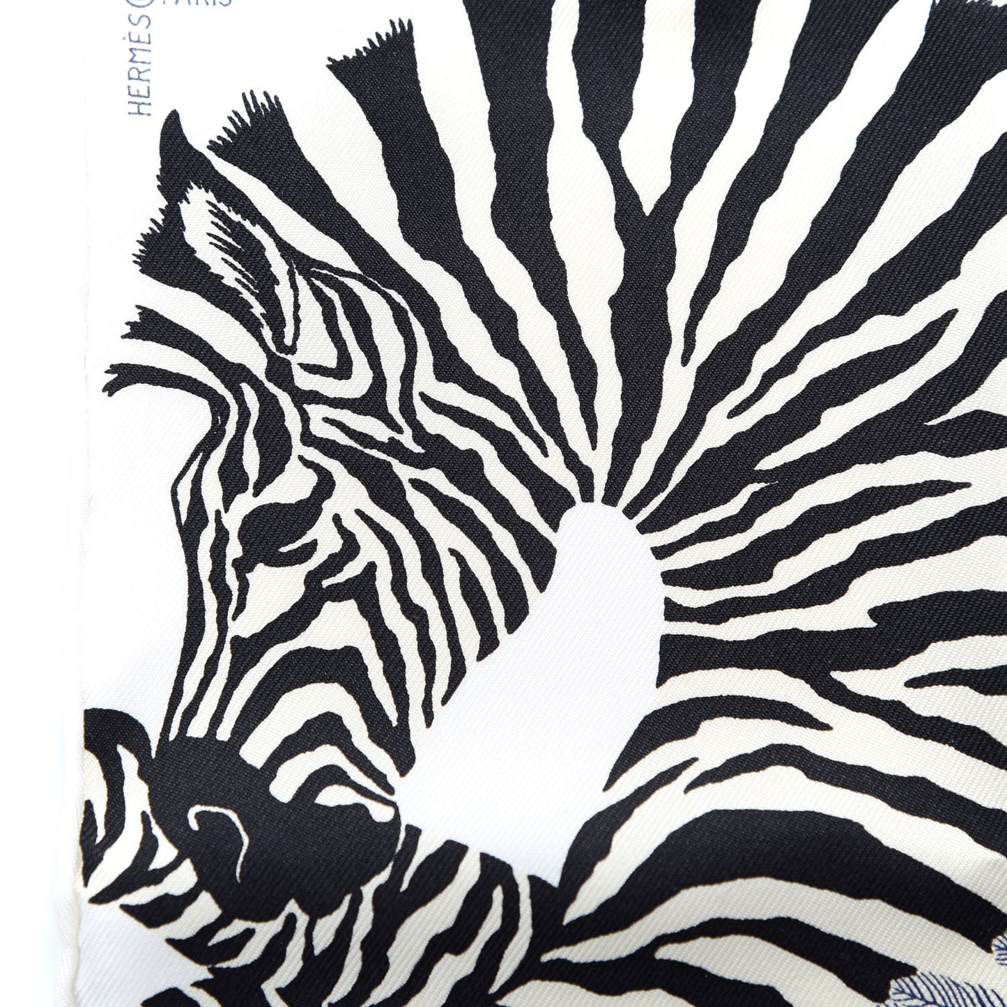 Silk Zebra Pegasus Nano Scarf 20 Black White