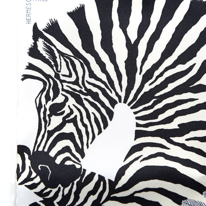 Hermes Silk Zebra Pegasus Nano Scarf 20 Black White 2 of 4