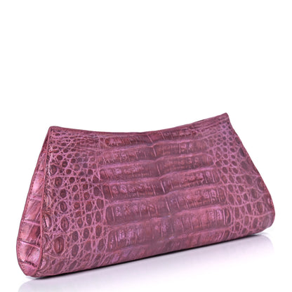 Nancy Gonzalez Metallic Crocodile Clutch Pink 3 of 9