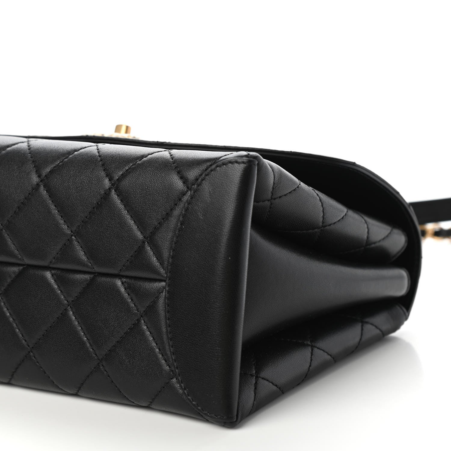 Chanel Lambskin Quilted Large Trendy Spirit Top Handle Bag Black 9 of 11