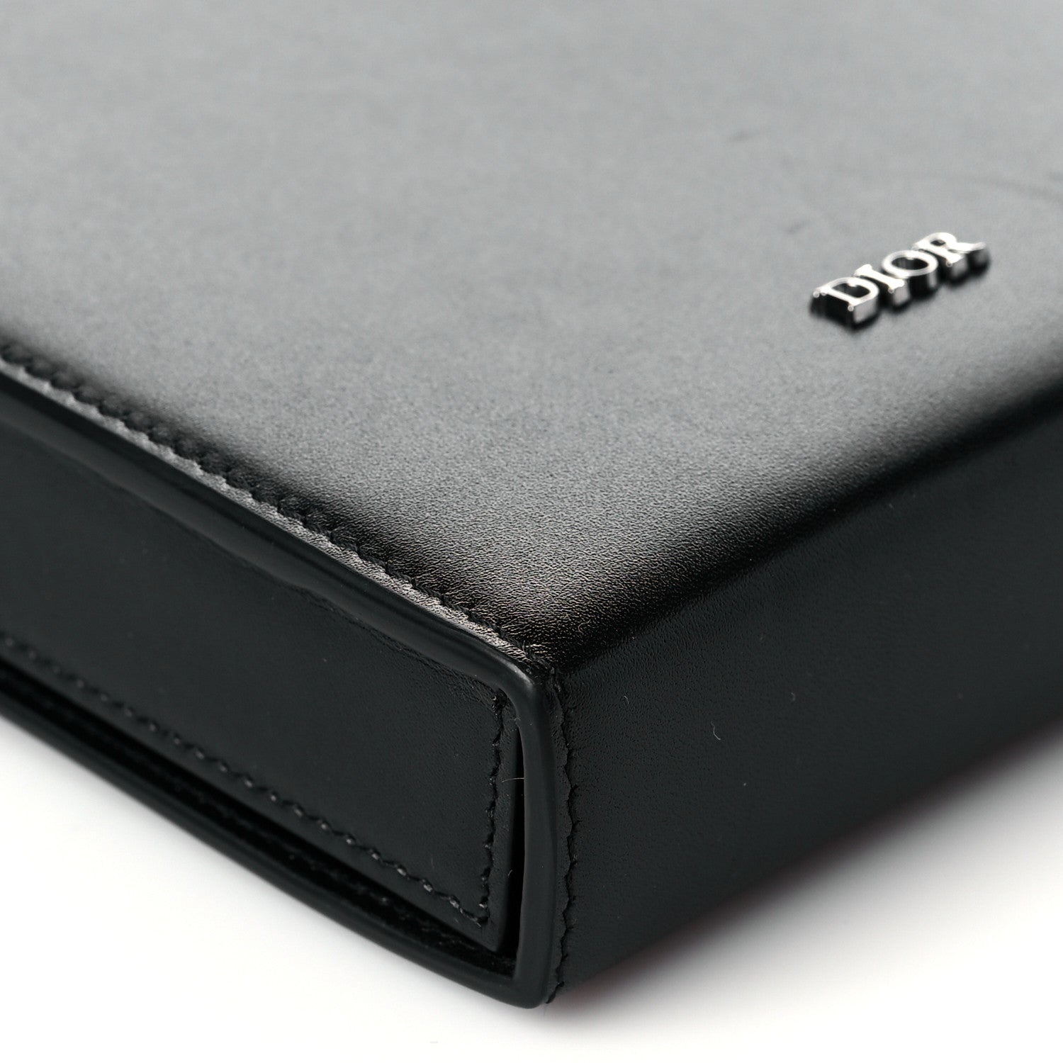 Christian Dior Lambskin Vertical Wallet On Strap Black 9 of 12