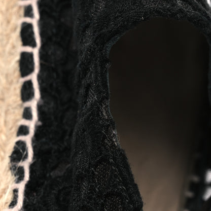 Chanel Lace Patent CC Espadrilles 40 Black 11 of 12