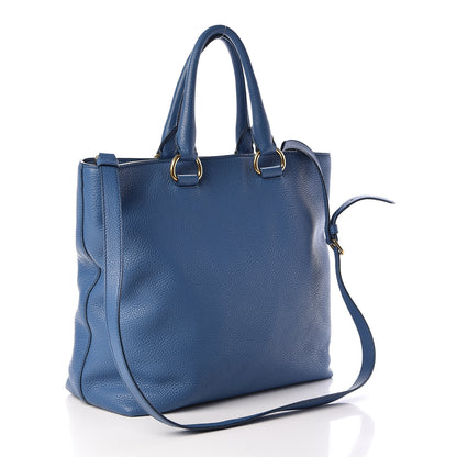 Prada Vitello Daino Tote Cobalto 3 of 11