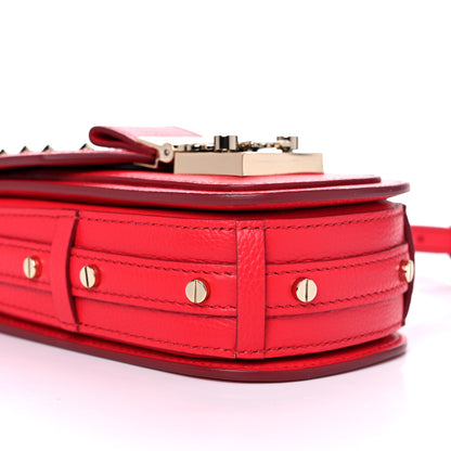 MCM Calfskin Studded X-Mini Patricia Crossbody Chinese Red 7 of 8