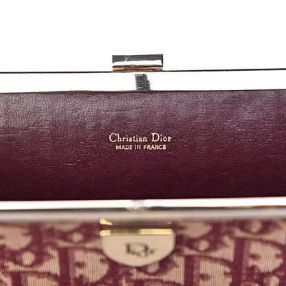 Christian Dior Monogram Clutch Navy Burgundy 6 of 7