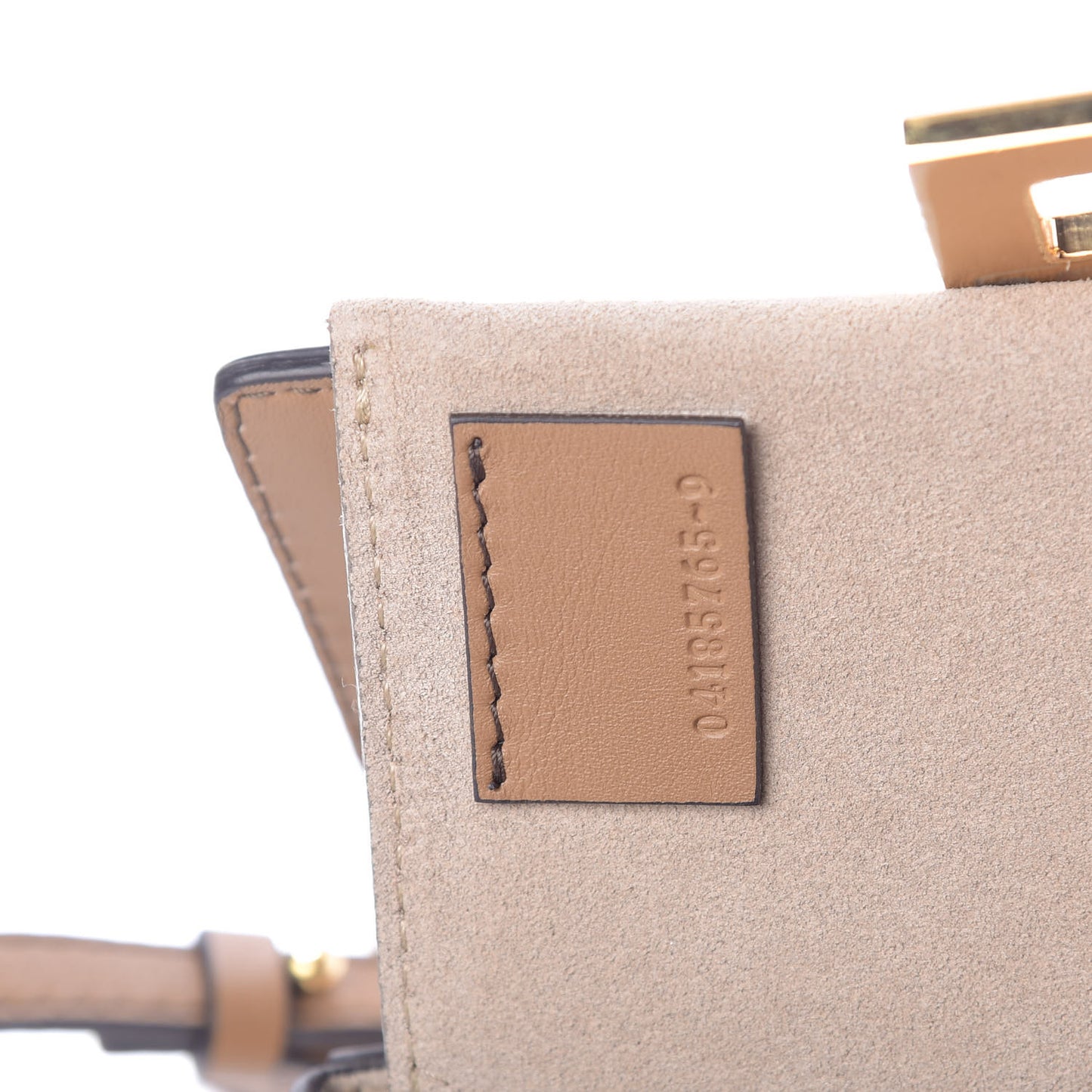Suede Calfskin Quilted Drew Bijou Shoulder Bag Nut