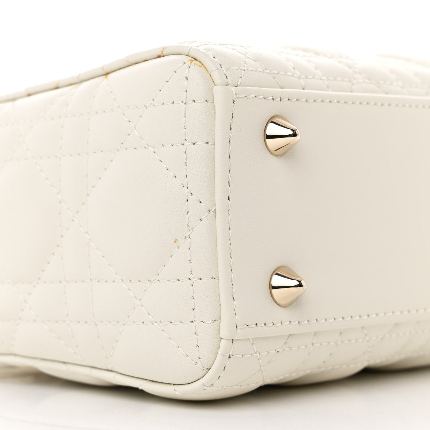 Lambskin Cannage Small My ABCDior Lady Dior White