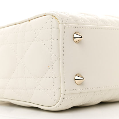 Christian Dior Lambskin Cannage Small My ABCDior Lady Dior White 9 of 10