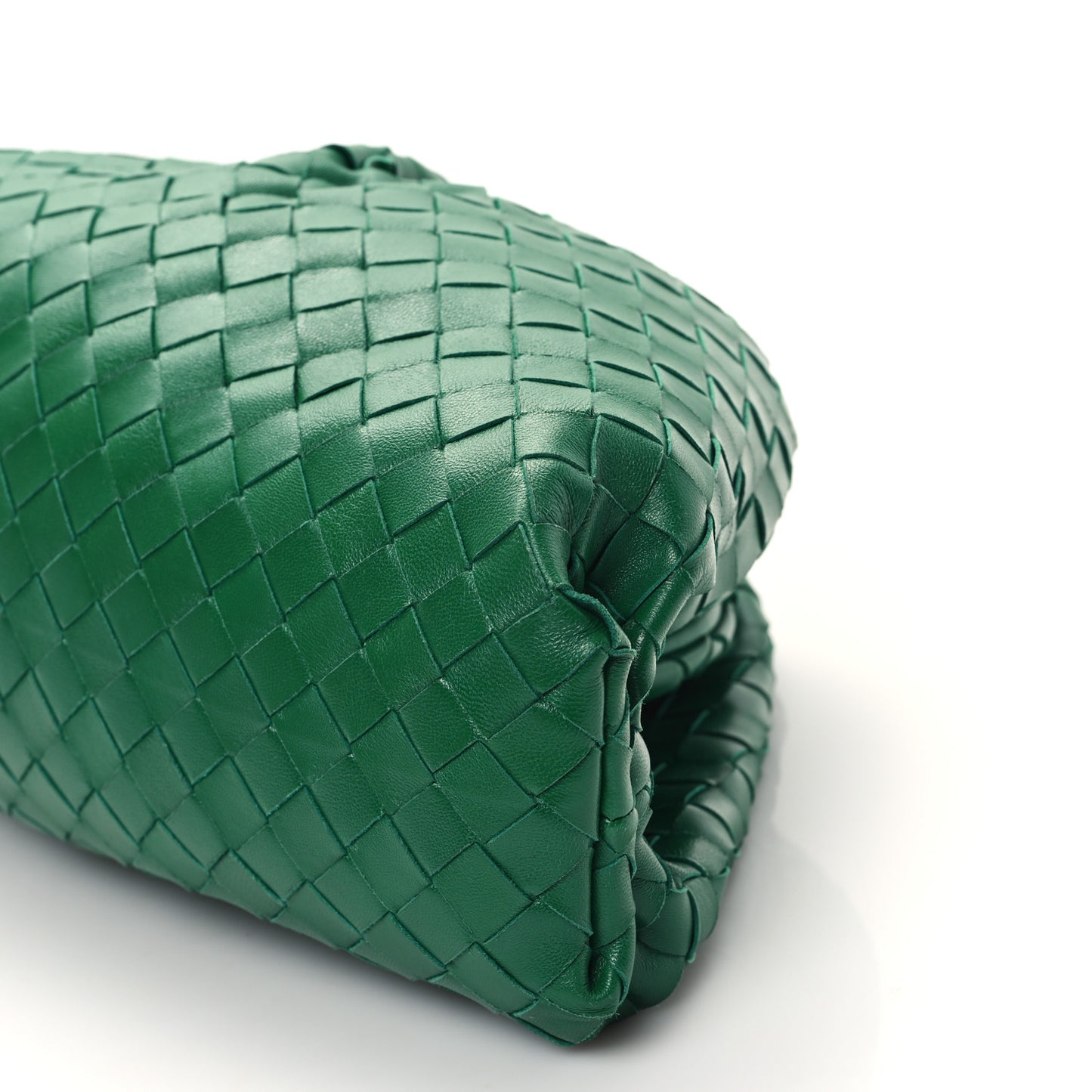 Nappa Maxi Intrecciato The Pouch Oversized Clutch Racing Green