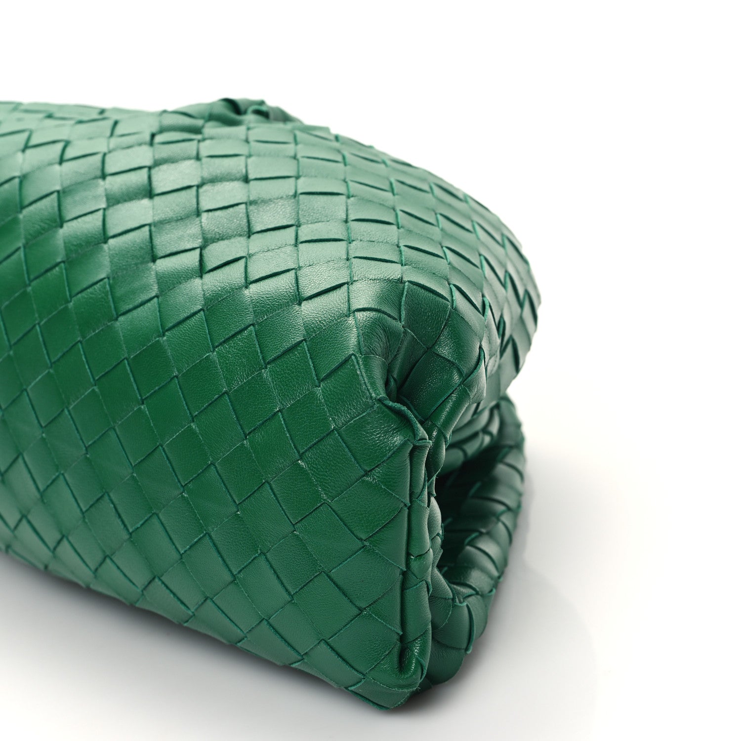 Bottega Veneta Nappa Maxi Intrecciato The Pouch Oversized Clutch Racing Green 9 of 9