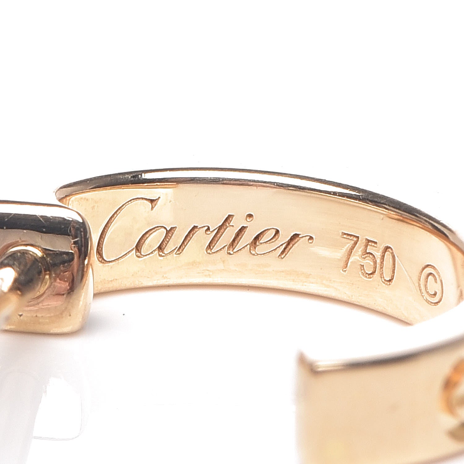 Cartier 18K Yellow Gold Small LOVE Hoop Earrings 4 of 6