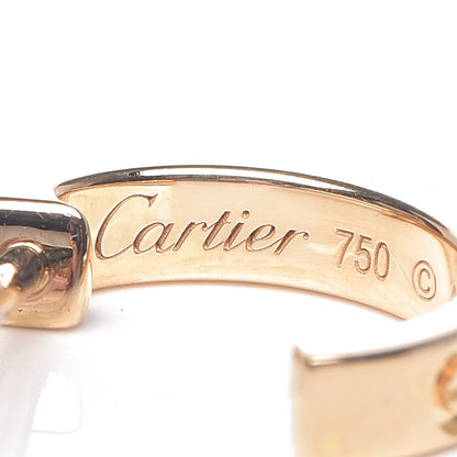 Cartier 18K Yellow Gold Small LOVE Hoop Earrings 4 of 6