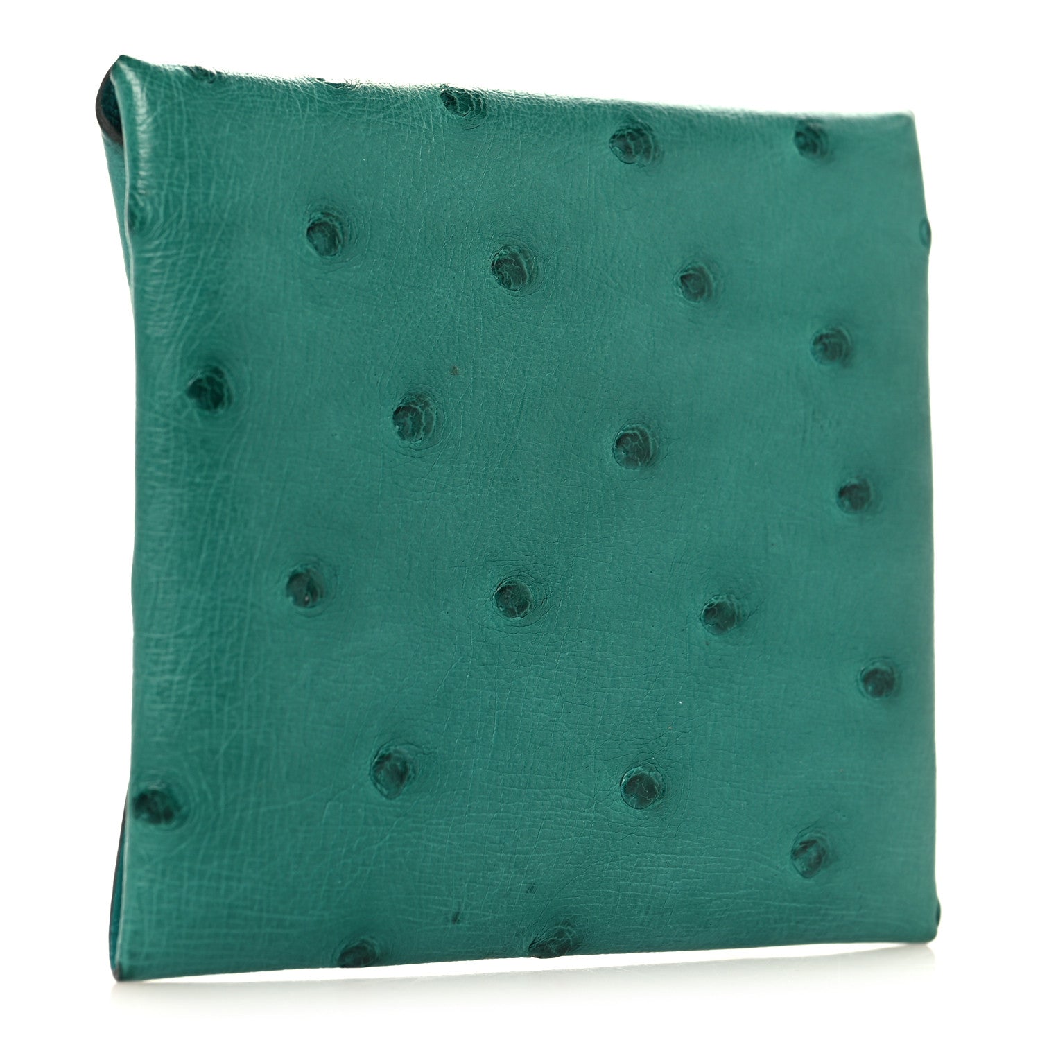 Hermes Ostrich Bastia Coin Purse Vert Verone 3 of 7