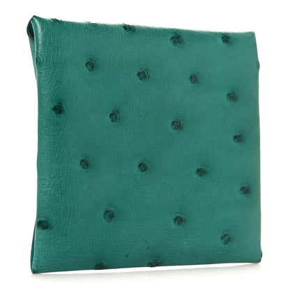 Hermes Ostrich Bastia Coin Purse Vert Verone 3 of 7