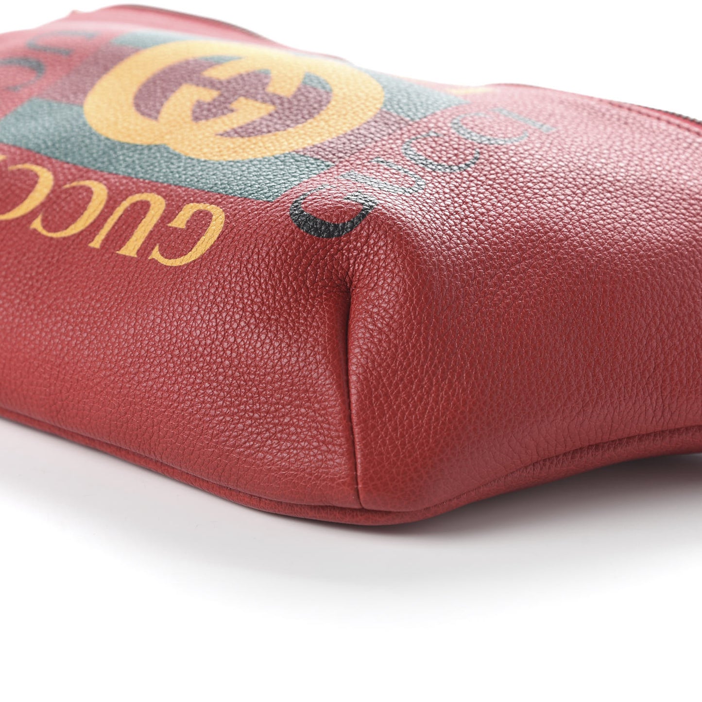Grained Calfskin Logo Belt Bag Hibiscus Red