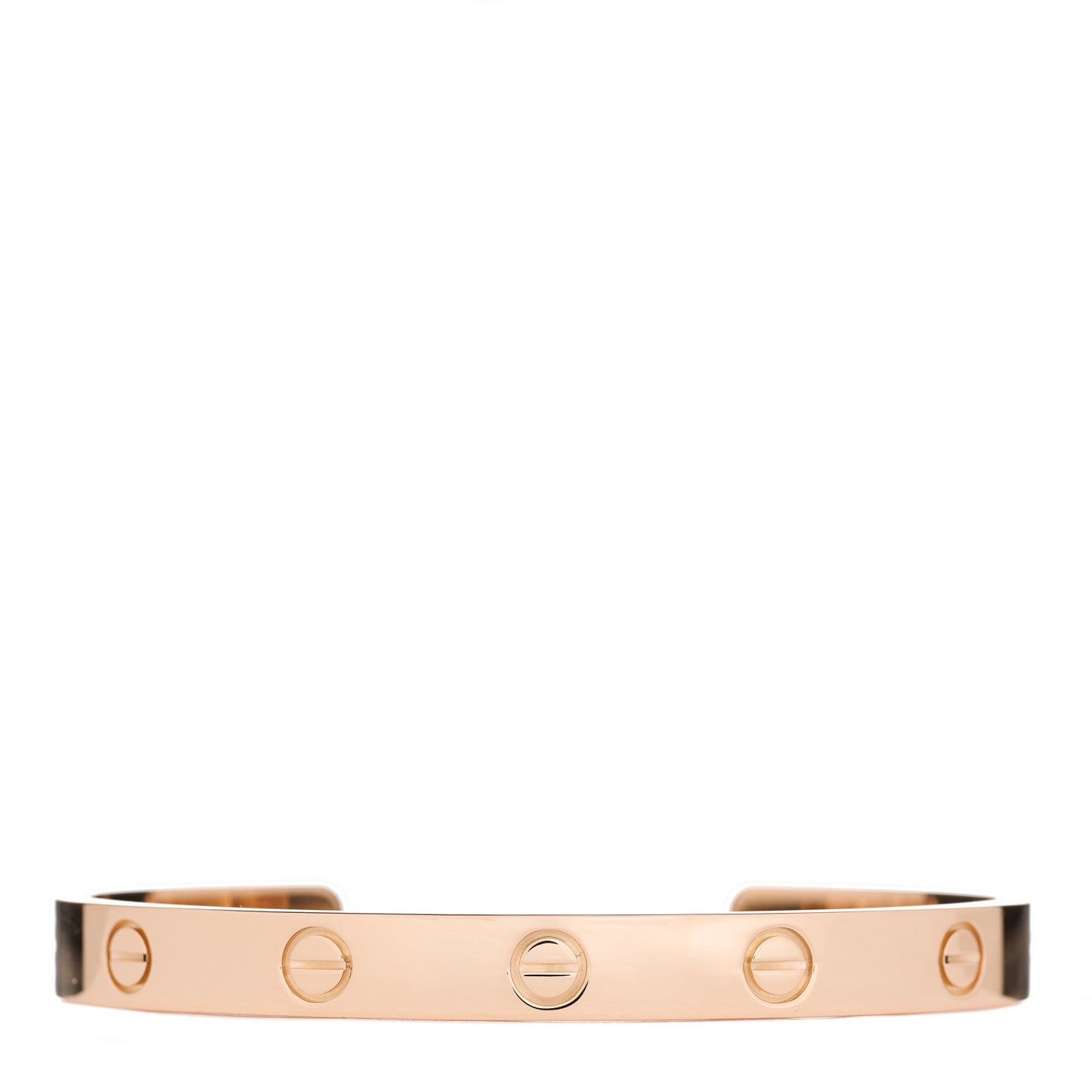 18K Pink Gold LOVE Cuff Bracelet 17