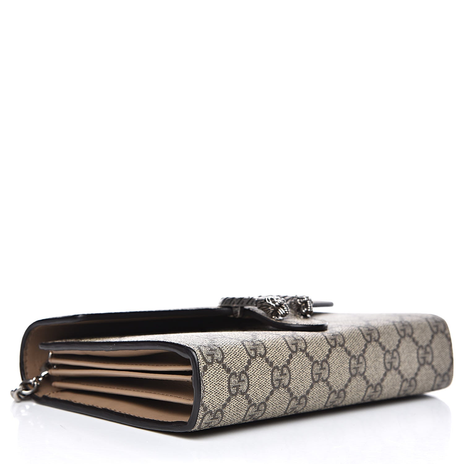 Gucci GG Supreme Monogram Mini Dionysus Chain Wallet Beige Taupe 4 of 11