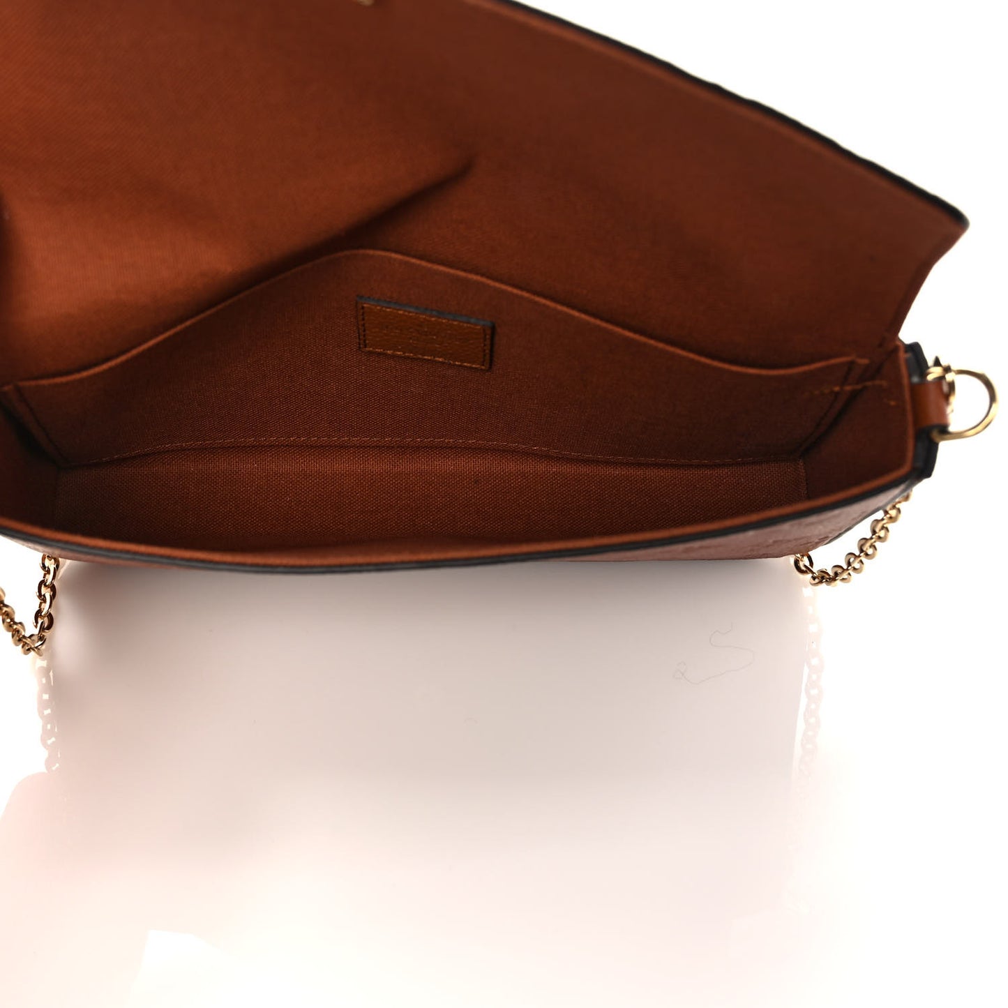 Empreinte Pochette Felicie Chain Wallet Cognac