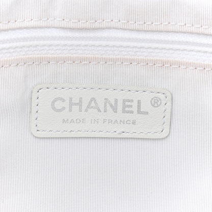 Chanel Patent Calfskin Stitched Shoulder To Shoulder Flap Hobo White 6 of 11