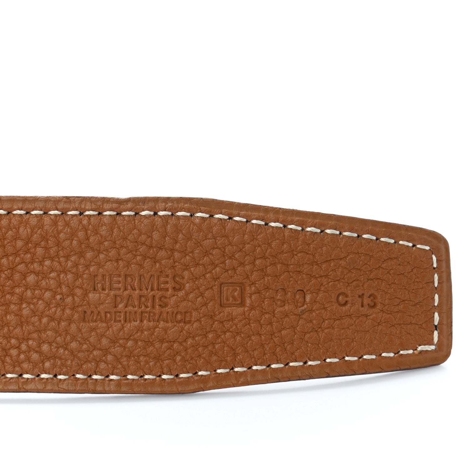 Hermes Box Togo 32mm H Belt 80 Black Gold 5 of 7
