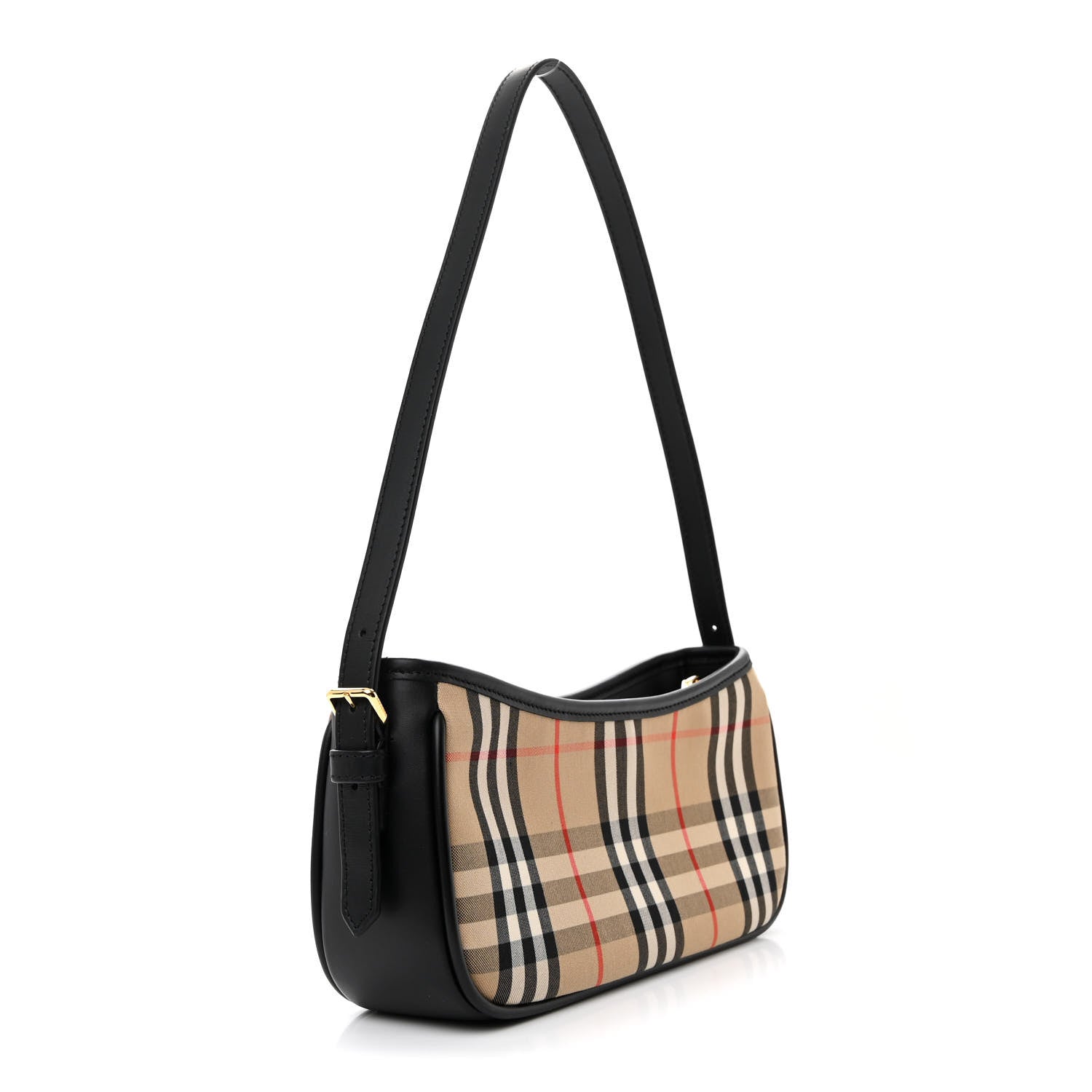 Burberry Vintage Check Calfskin Sling Archive Beige Black 3 of 11
