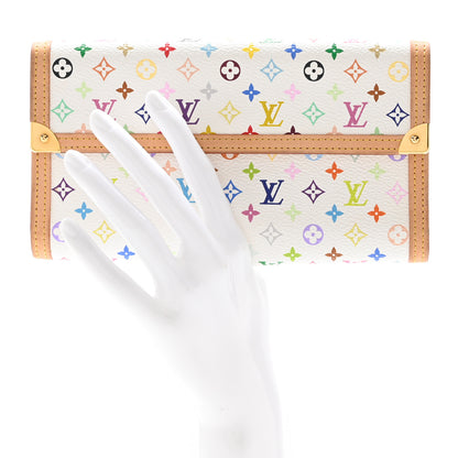 Louis Vuitton Monogram Multicolor Porte Tresor International Wallet White 2 of 7