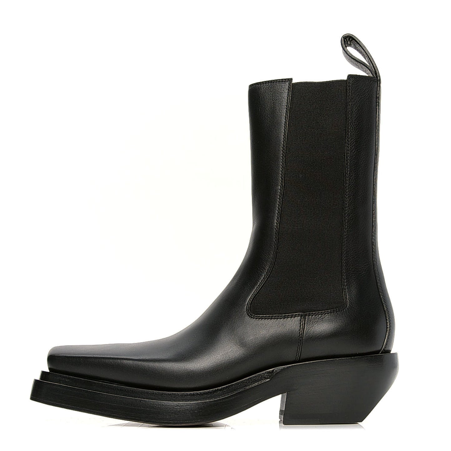 Calfskin Lean Mid-Calf Boots 38 Black