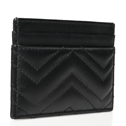 Gucci Calfskin Matelasse GG Marmont Card Holder Black 3 of 8