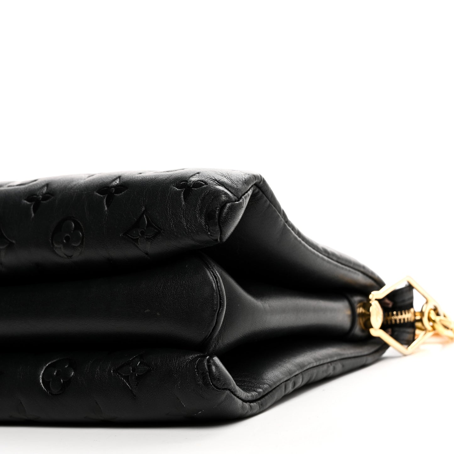 Lambskin Embossed Monogram Coussin PM Black