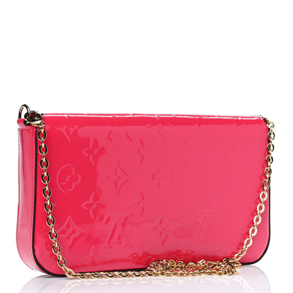 Louis Vuitton Vernis Felicie Pochette Chain Wallet Hot Pink 2 of 6
