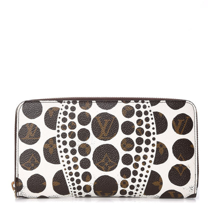 Louis Vuitton Monogram Kusama Pumpkin Dots Zippy Wallet White 1 of 14
