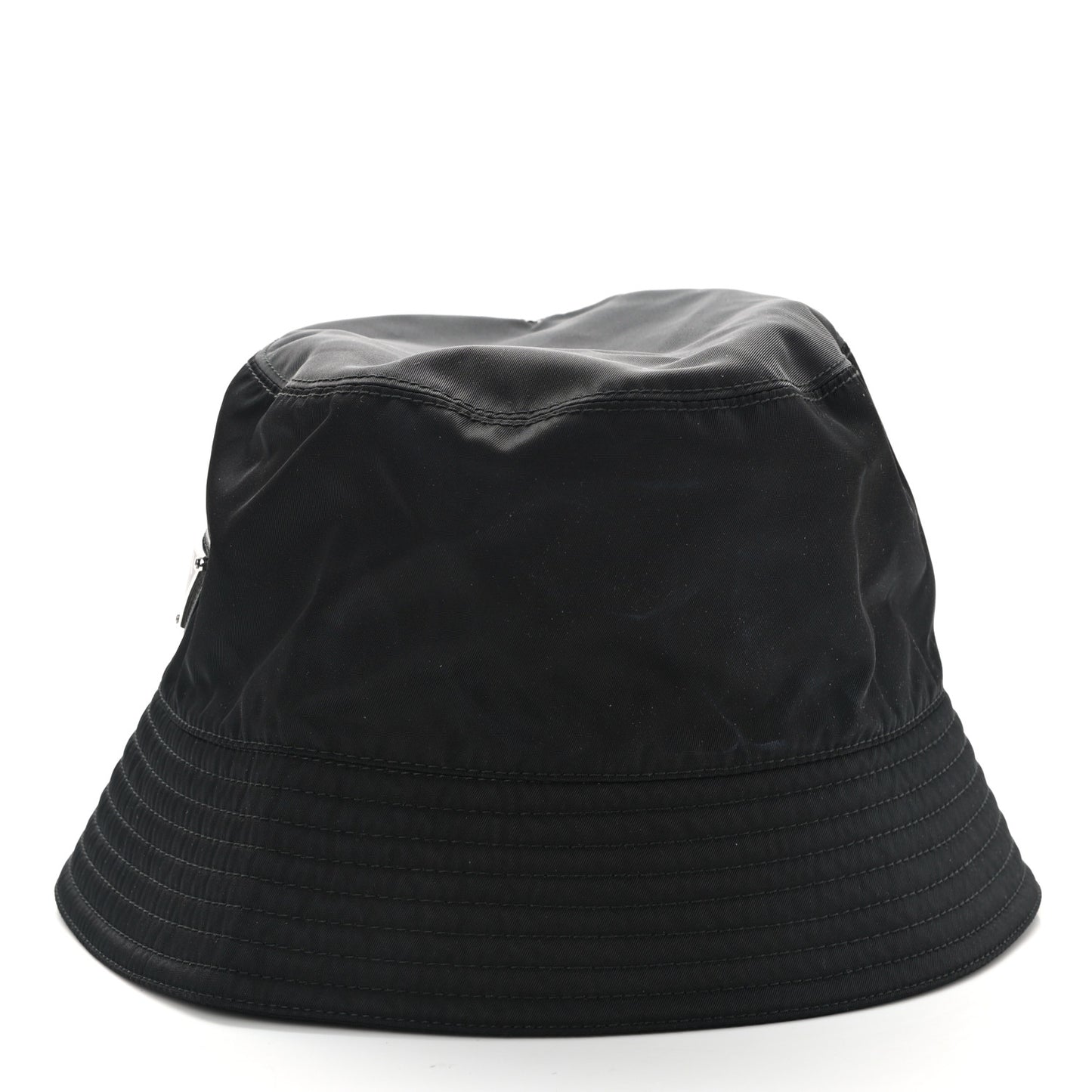 Re-Nylon Metal Triangle Logo Womens Bucket Hat S Black