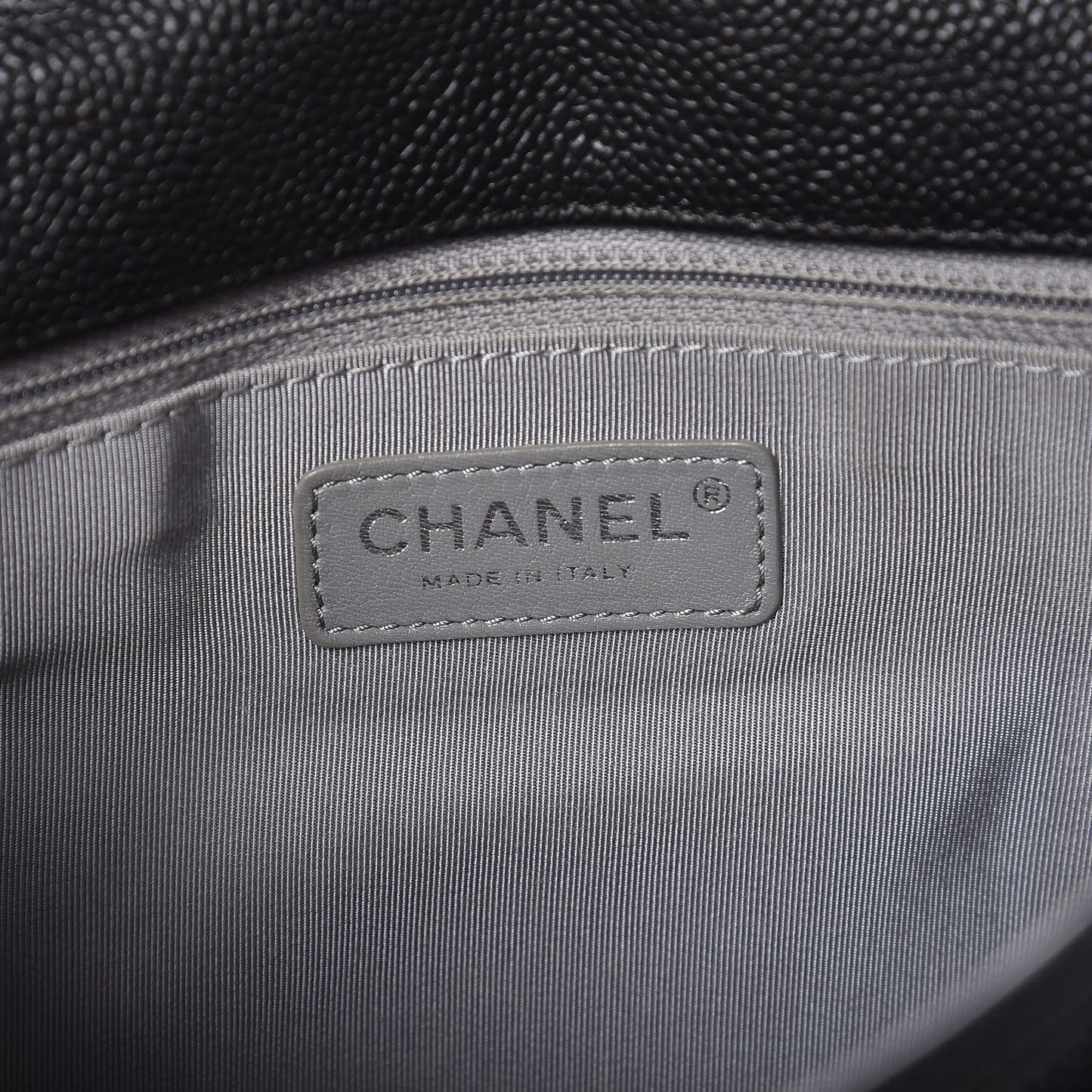 Caviar Quilted Medium French Riviera Flap Black