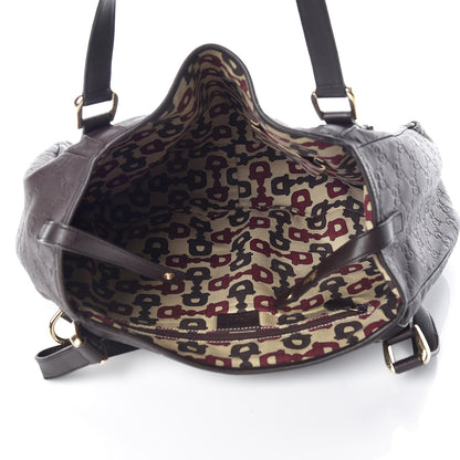 Gucci Guccissima Medium Abbey Shoulder Bag Chocolate 7 of 9