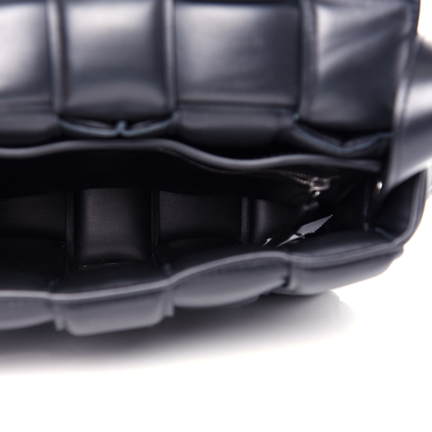 Nappa Maxi Intreccio Padded Cassette Crossbody Bag Black