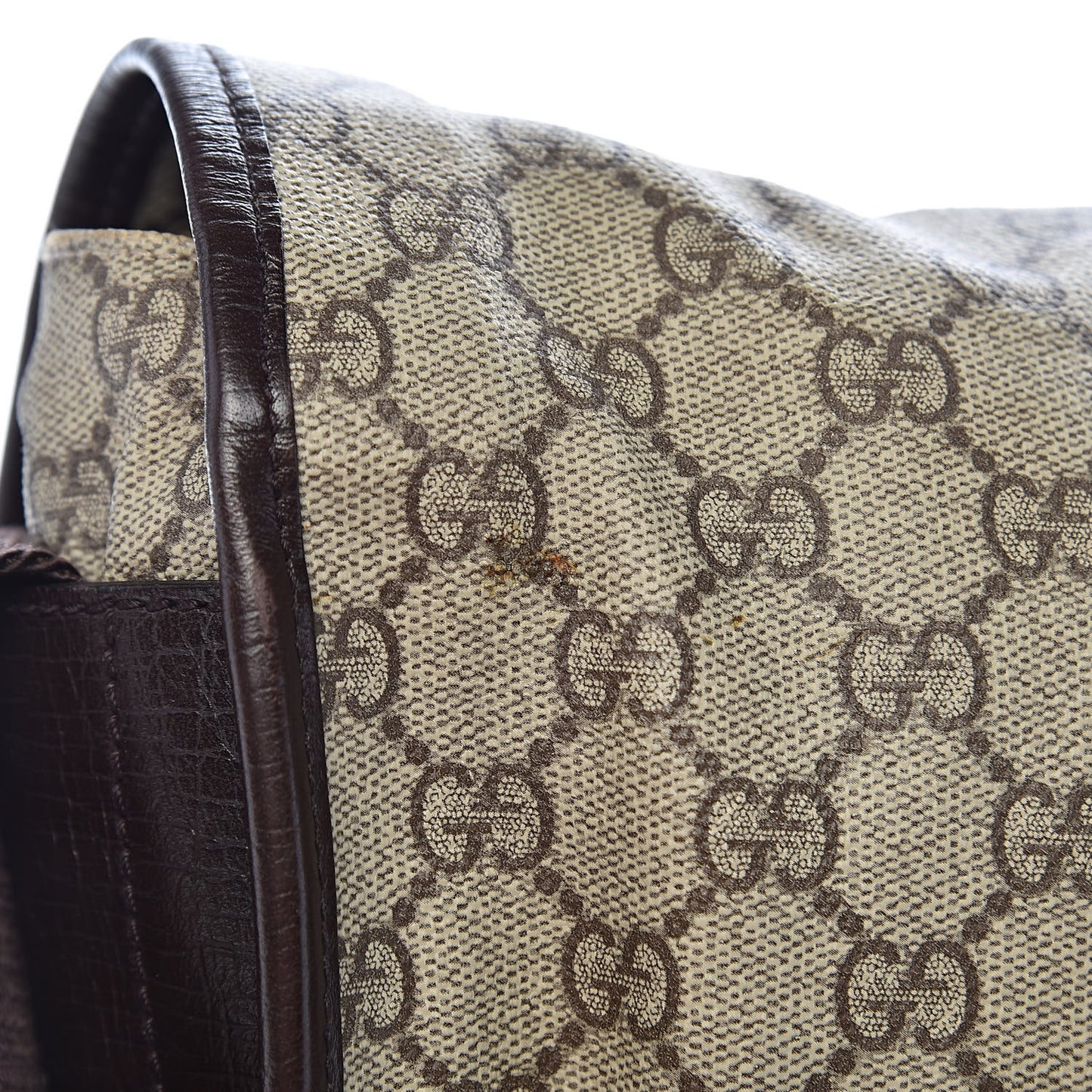 GG Plus Monogram Large Flap Messenger Bag Beige Dark Brown