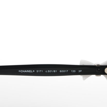 Chanel CC Bow Sunglasses 5171 Black White 4 of 7