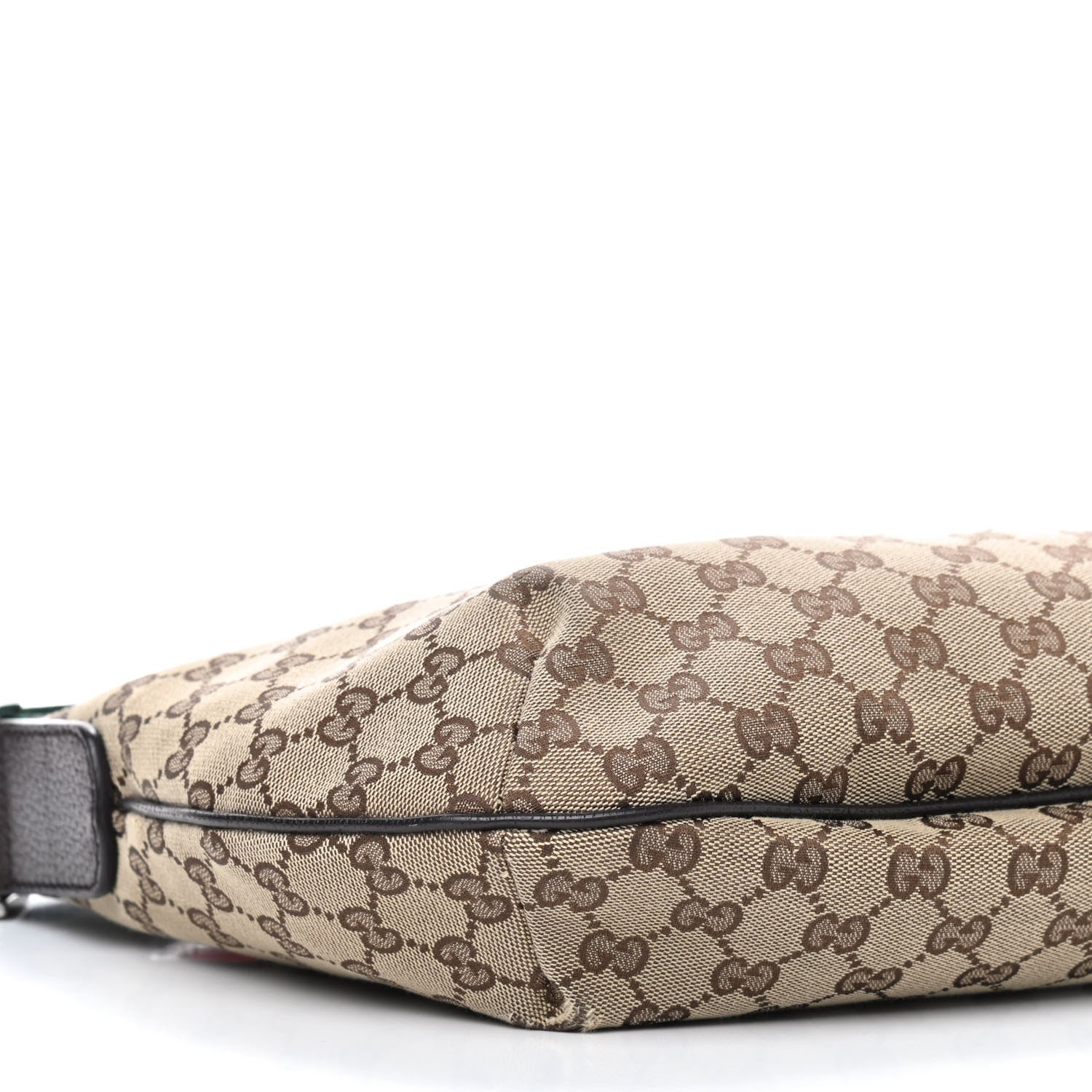 Gucci Monogram Web Medium Half Moon Hobo Dark Brown 9 of 10